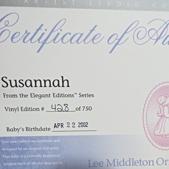 LEE MIDDLETON “Susannah” Limited Edition #428/750 Reva Schivck - Picture 4 of 8